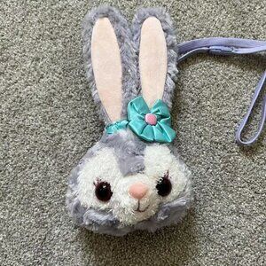 Japan TDS Duffy Ballet Bunny StellaLou Plush Head Pass Card Case w shopping bag